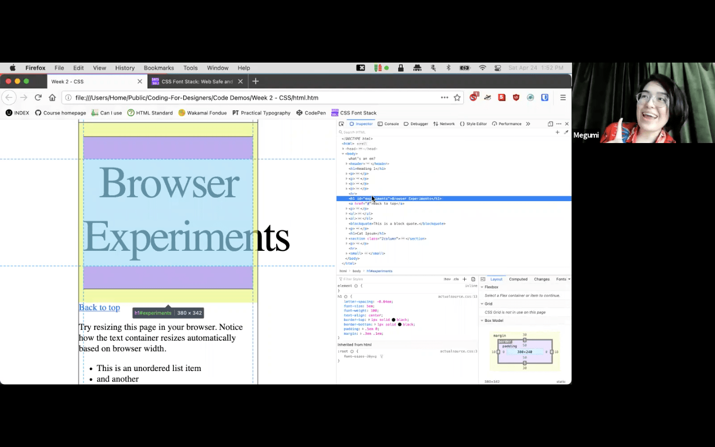 Web Inspector Slide