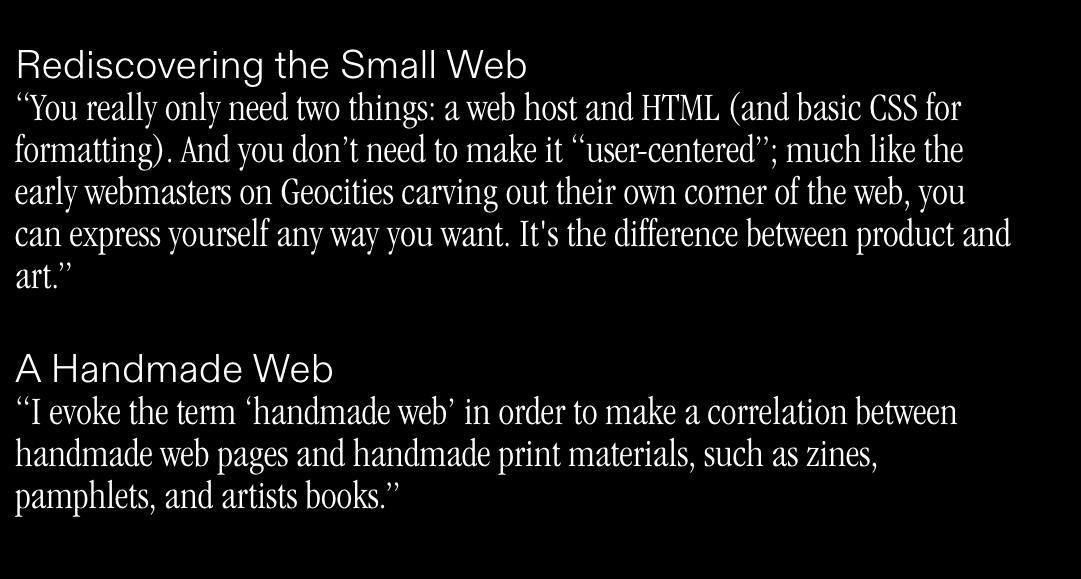 Quotes on small web