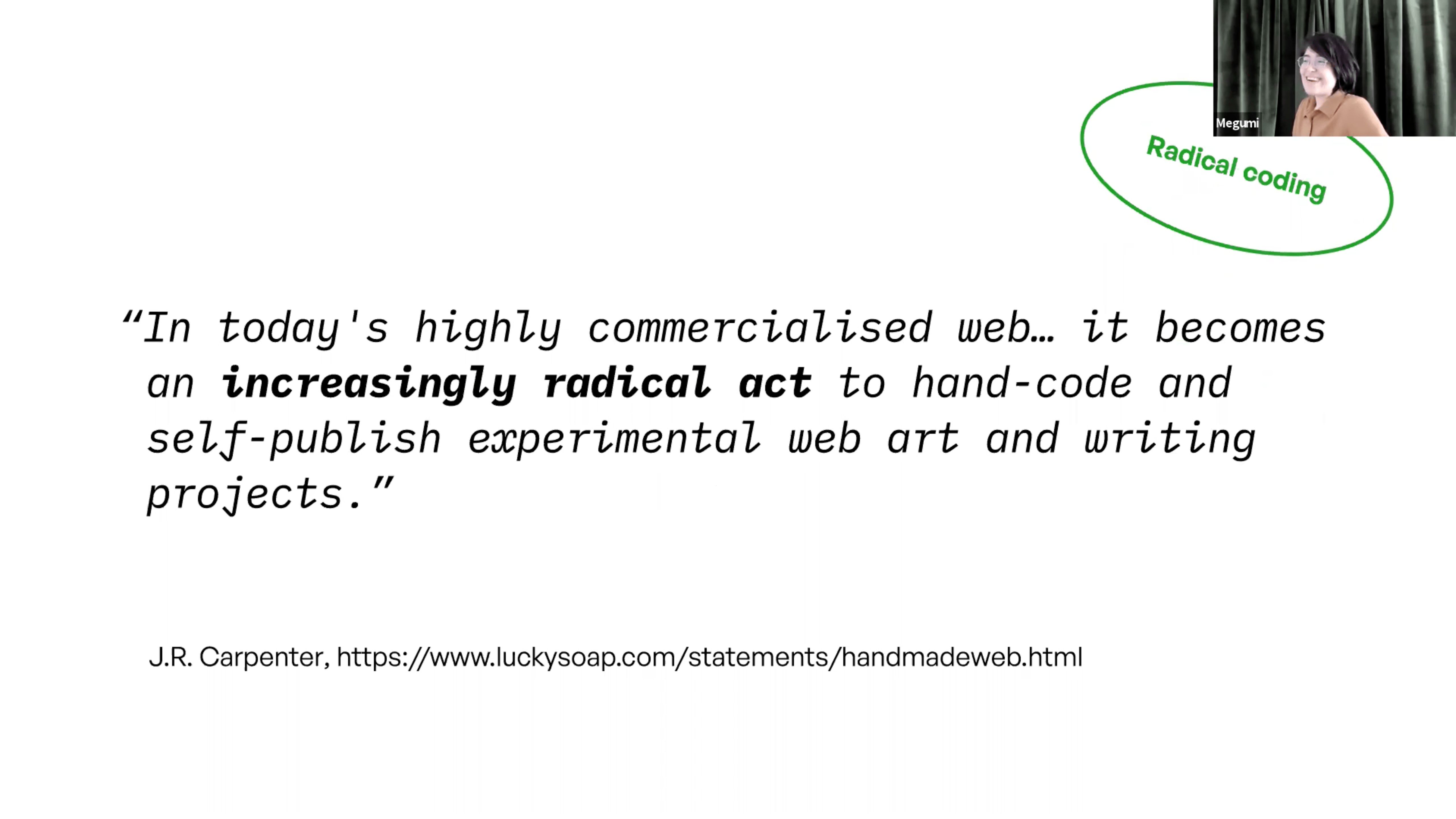 Slide on radical coding